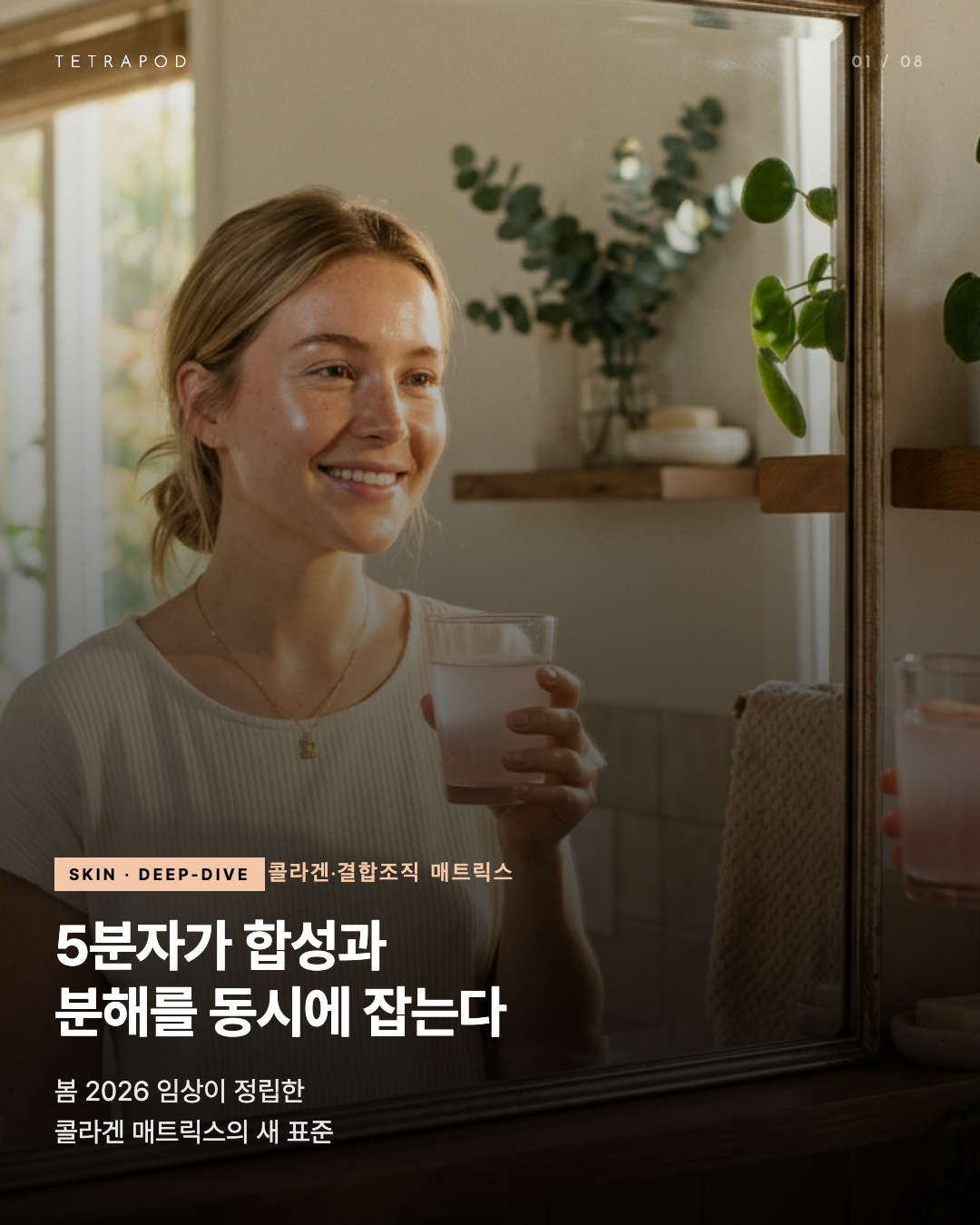 콜라겐·결합조직 자연 매트릭스 — 5분자가 합성과 분해를 동시에 잡는다